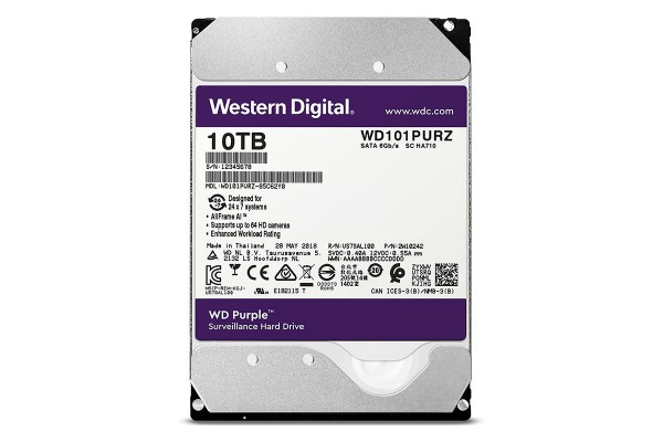 هارد دیسک اینترنال وسترن دیجیتال WD101PURZ 10TB  با ظرفیت 10 ترابایت Western digital