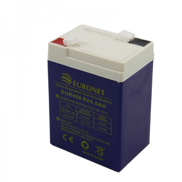 باتری شارژی 6 ولت  4.5 آمپر یورونت (EURONET)