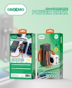 پاوربانک 30000 میلی آمپر OMXMO مدل OX-PD12 قابلیت PD