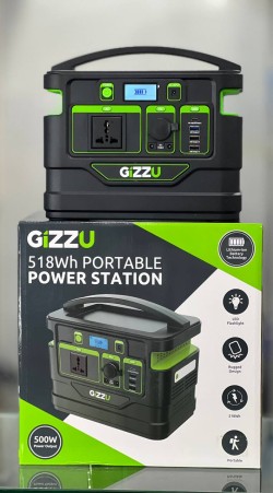 پاور استیشن قابل حمل Gizzu مدل GPS500 ظرفیت ۵۱۸ وات ساعت