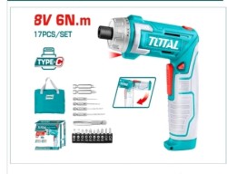 پیچ گوشتی شارژی 8 ولت توتال TSDLI08025