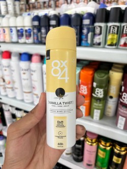 اسپری ضد تعریق زنانه 8×4 مدل VANILLA TWIST حجم 150 میل