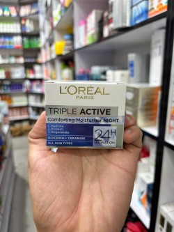 کرم آبرسان شب لورال تریپل اکتیو LOreal Triple Active حجم 50 میلی لیتر