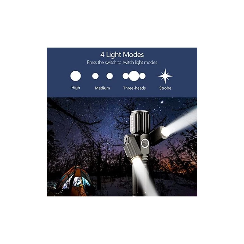 مشخصات چراغ قوه سه لامپه مدل electric torch